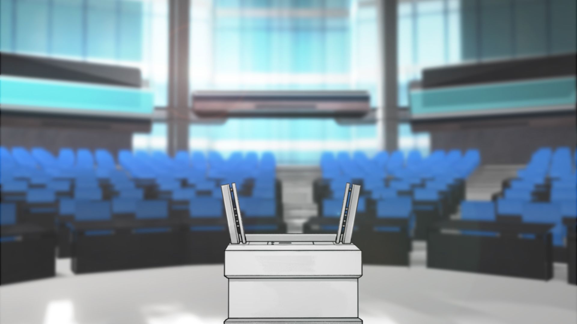 leeres Redner:innenpult im Plenarsaal des Deutschen Bundestags