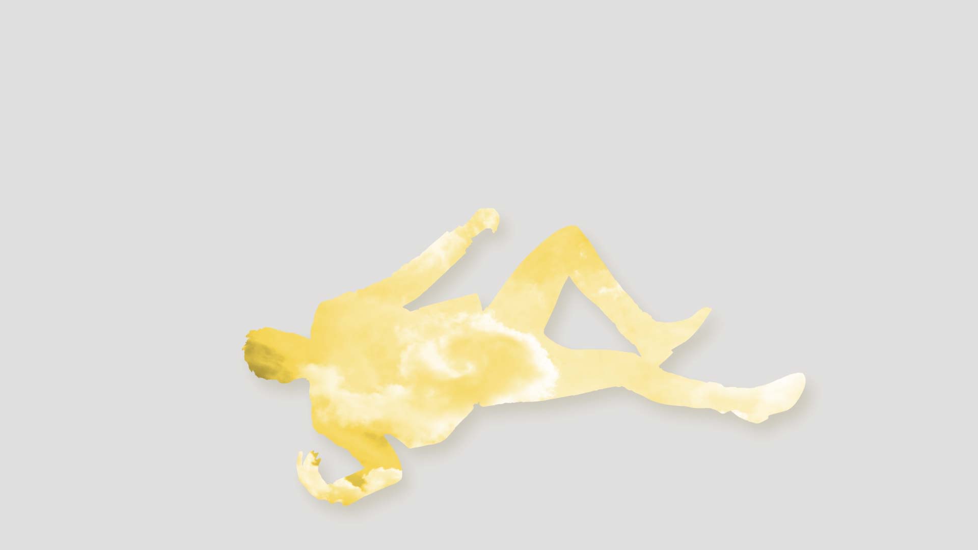 Grafische Darstellung eines Mannes, der ohnmächtig am Boden liegt.